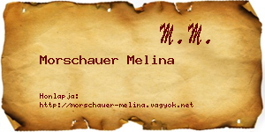 Morschauer Melina névjegykártya